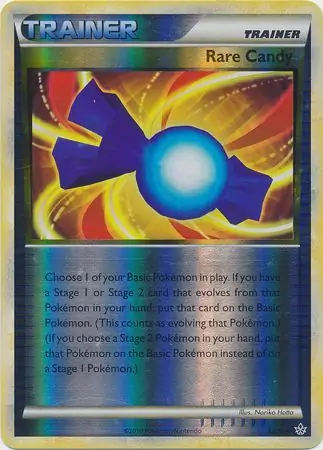 Rare Candy Reverse Holo Pokemon card from Unleashed