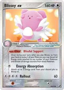 Blissey ex Pokemon card from Unseen Forces