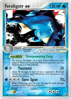 Feraligatr ex Pokemon card from Unseen Forces