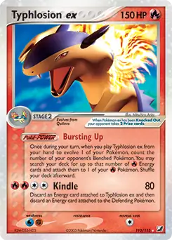 Typhlosion ex Pokemon card from Unseen Forces