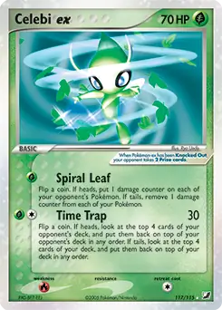 Celebi ex Pokemon card from Unseen Forces