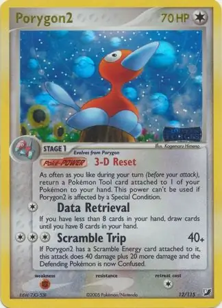 Porygon2 Reverse Holo Pokemon card from Unseen Forces
