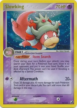 Slowking Reverse Holo Pokemon card from Unseen Forces