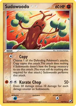 Sudowoodo Pokemon card from Unseen Forces