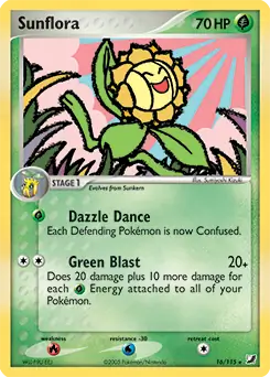 Sunflora Pokemon card from Unseen Forces