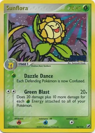 Sunflora Reverse Holo Pokemon card from Unseen Forces