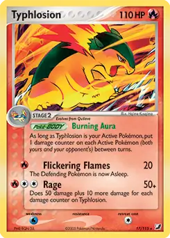 Typhlosion Pokemon card from Unseen Forces