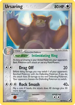 Ursaring Pokemon card from Unseen Forces