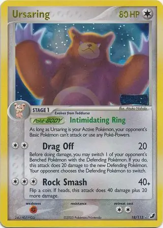 Ursaring Reverse Holo Pokemon card from Unseen Forces