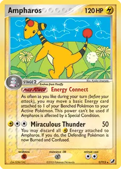 Ampharos Pokemon card from Unseen Forces