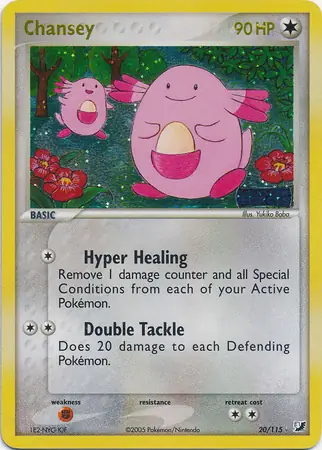 Chansey Reverse Holo Pokemon card from Unseen Forces