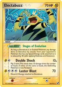 Electabuzz Pokemon card from Unseen Forces