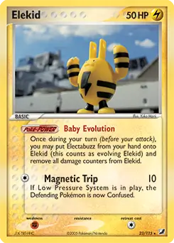 Elekid Pokemon card from Unseen Forces