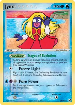 Jynx Pokemon card from Unseen Forces