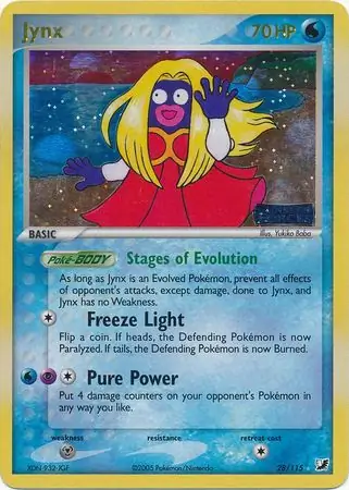 Jynx Reverse Holo Pokemon card from Unseen Forces