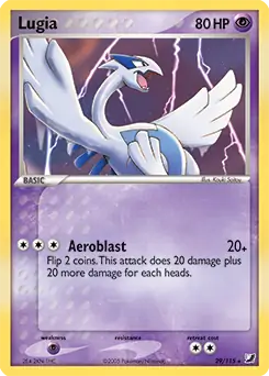 Lugia Pokemon card from Unseen Forces