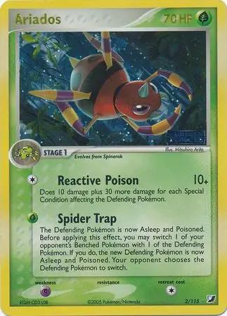 Ariados Reverse Holo Pokemon card from Unseen Forces