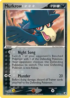 Murkrow Pokemon card from Unseen Forces