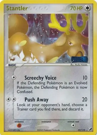 Stantler Reverse Holo Pokemon card from Unseen Forces