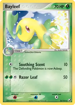 Bayleef Pokemon card from Unseen Forces
