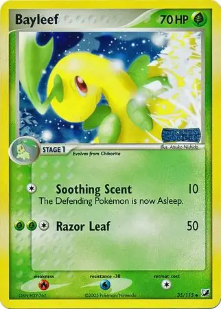 Bayleef Reverse Holo Pokemon card from Unseen Forces