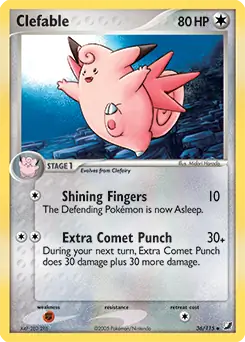 Clefable Pokemon card from Unseen Forces
