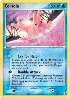 Corsola Pokemon card from Unseen Forces