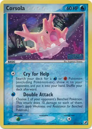 Corsola Reverse Holo Pokemon card from Unseen Forces