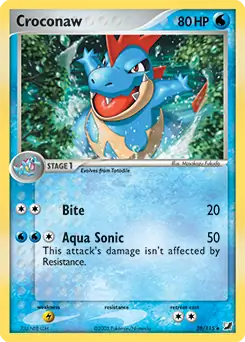 Croconaw Pokemon card from Unseen Forces
