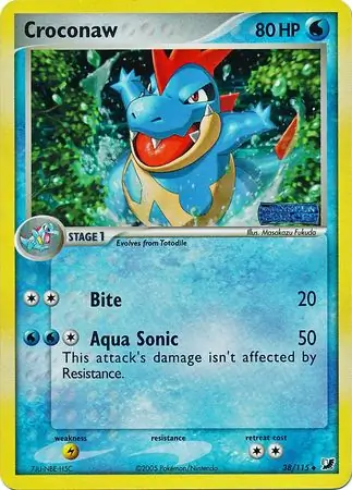 Croconaw Reverse Holo Pokemon card from Unseen Forces