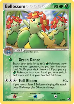 Bellossom Pokemon card from Unseen Forces