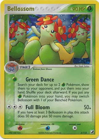Bellossom Reverse Holo Pokemon card from Unseen Forces