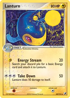 Lanturn Pokemon card from Unseen Forces