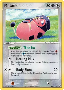 Miltank Pokemon card from Unseen Forces