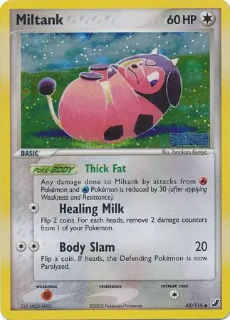 Miltank Reverse Holo Pokemon card from Unseen Forces