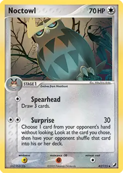 Noctowl Pokemon card from Unseen Forces