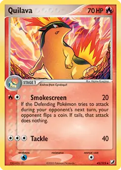 Quilava Pokemon card from Unseen Forces