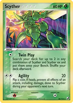 Scyther Pokemon card from Unseen Forces