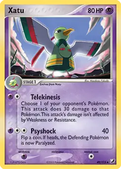 Xatu Pokemon card from Unseen Forces