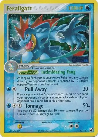 Feraligatr Reverse Holo Pokemon card from Unseen Forces