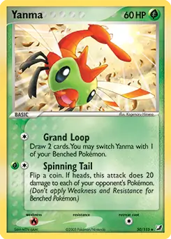 Yanma Pokemon card from Unseen Forces