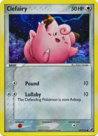 Clefairy Reverse Holo Pokemon card from Unseen Forces