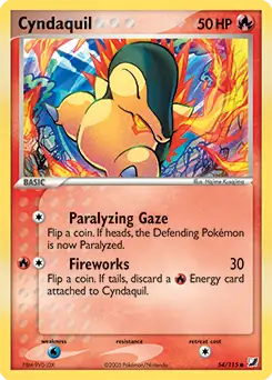 Cyndaquil Pokemon card from Unseen Forces
