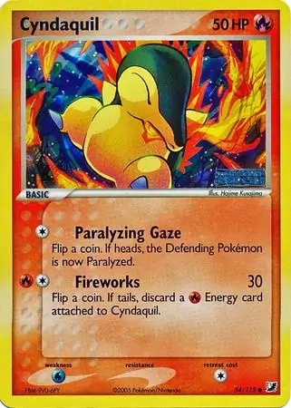 Cyndaquil Reverse Holo Pokemon card from Unseen Forces