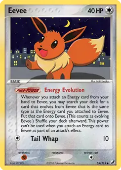 Eevee Pokemon card from Unseen Forces