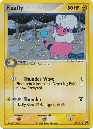 Flaaffy Reverse Holo Pokemon card from Unseen Forces