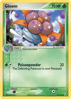 Gloom Pokemon card from Unseen Forces