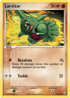 Larvitar Pokemon card from Unseen Forces
