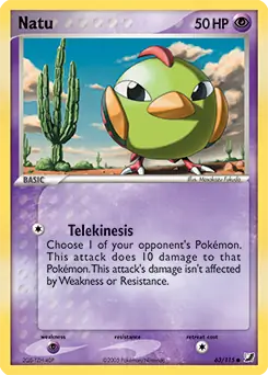 Natu Pokemon card from Unseen Forces