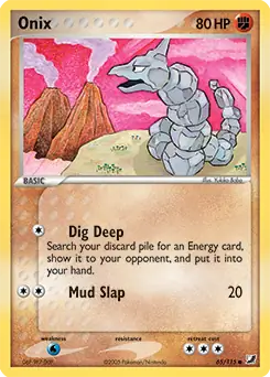 Onix Pokemon card from Unseen Forces
